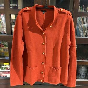Talbots Bold Orange Knit Sweater